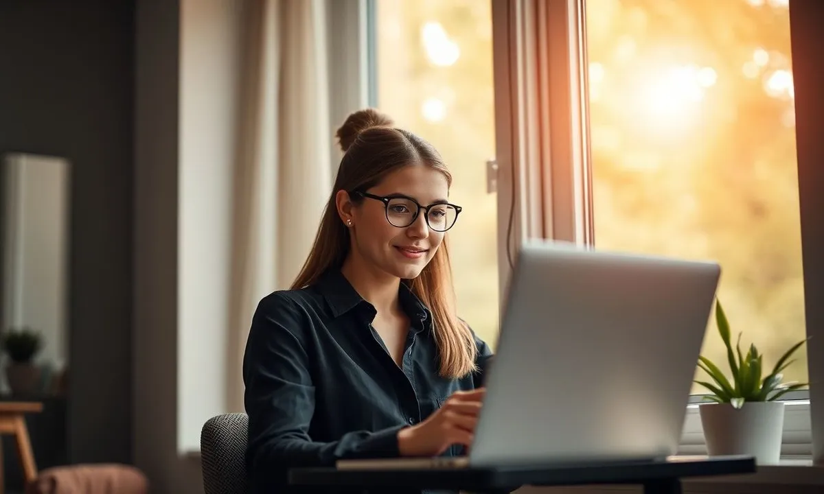 Young professional managing virtual assistant tasks online