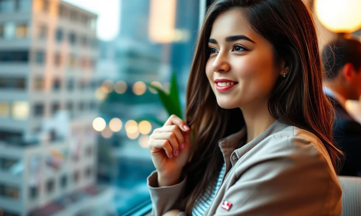 Young professional balancing side business with city life