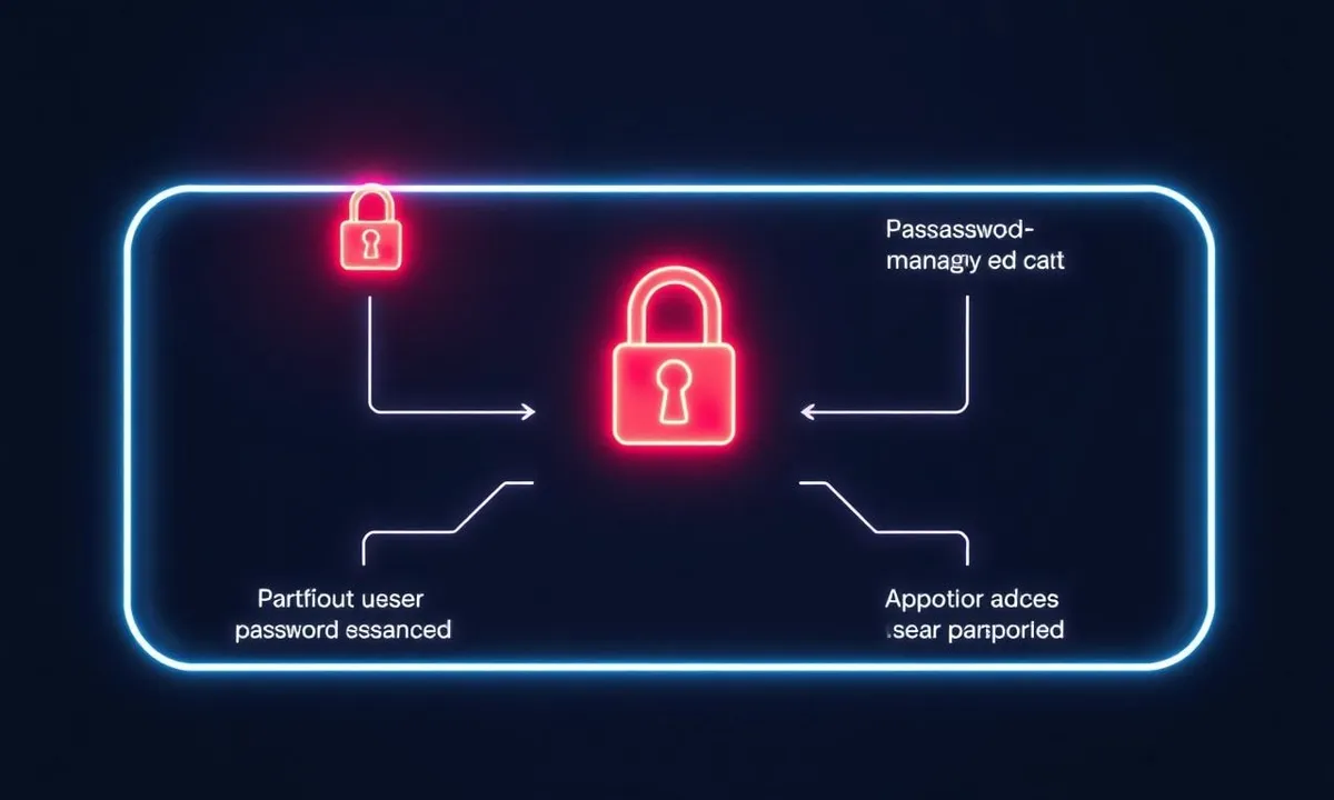 Diagram showing how password manager encrypts and stores passwords securely