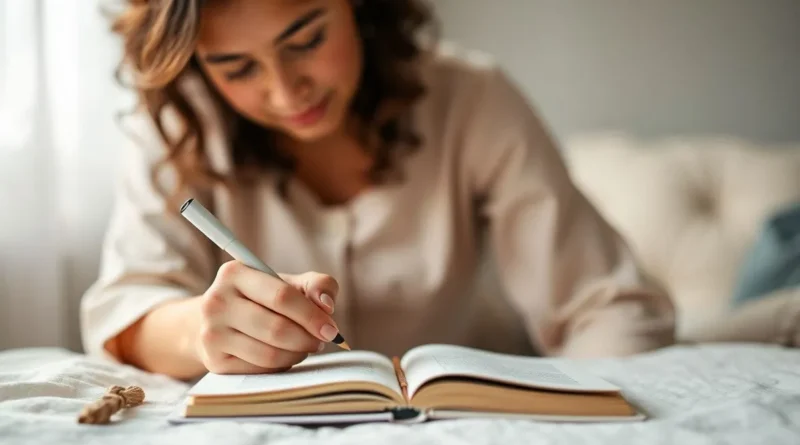 Person journaling during a sabbatical for burnout recovery