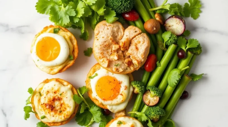 Healthy high protein dinner meal prep with chicken and vegetables