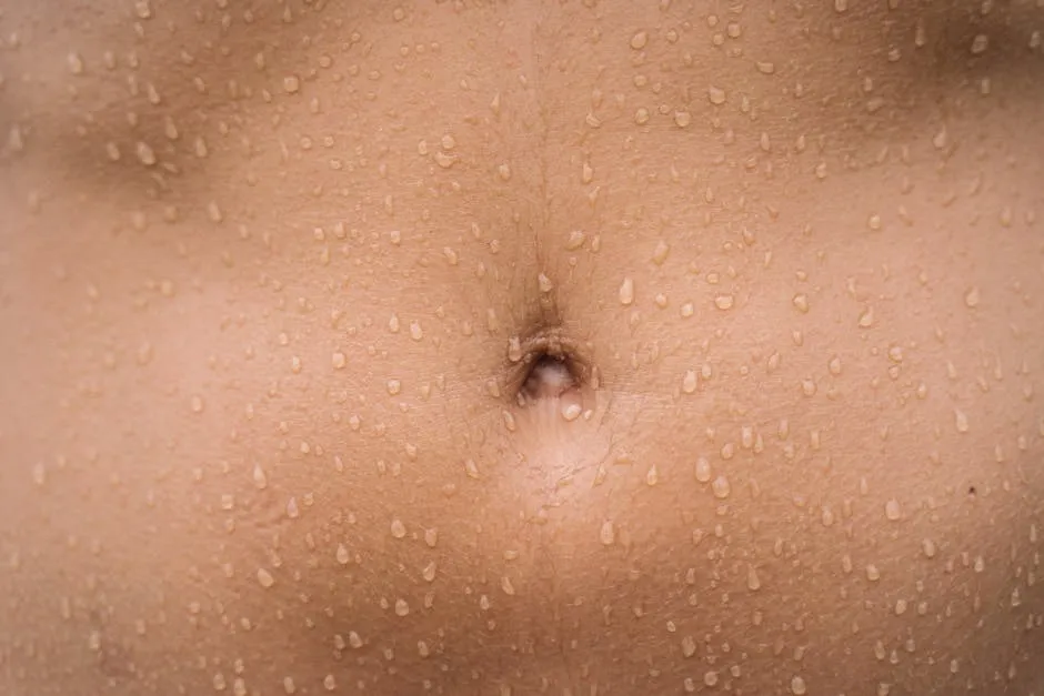 Close-up of smooth, hydrated skin texture demonstrating glass skin