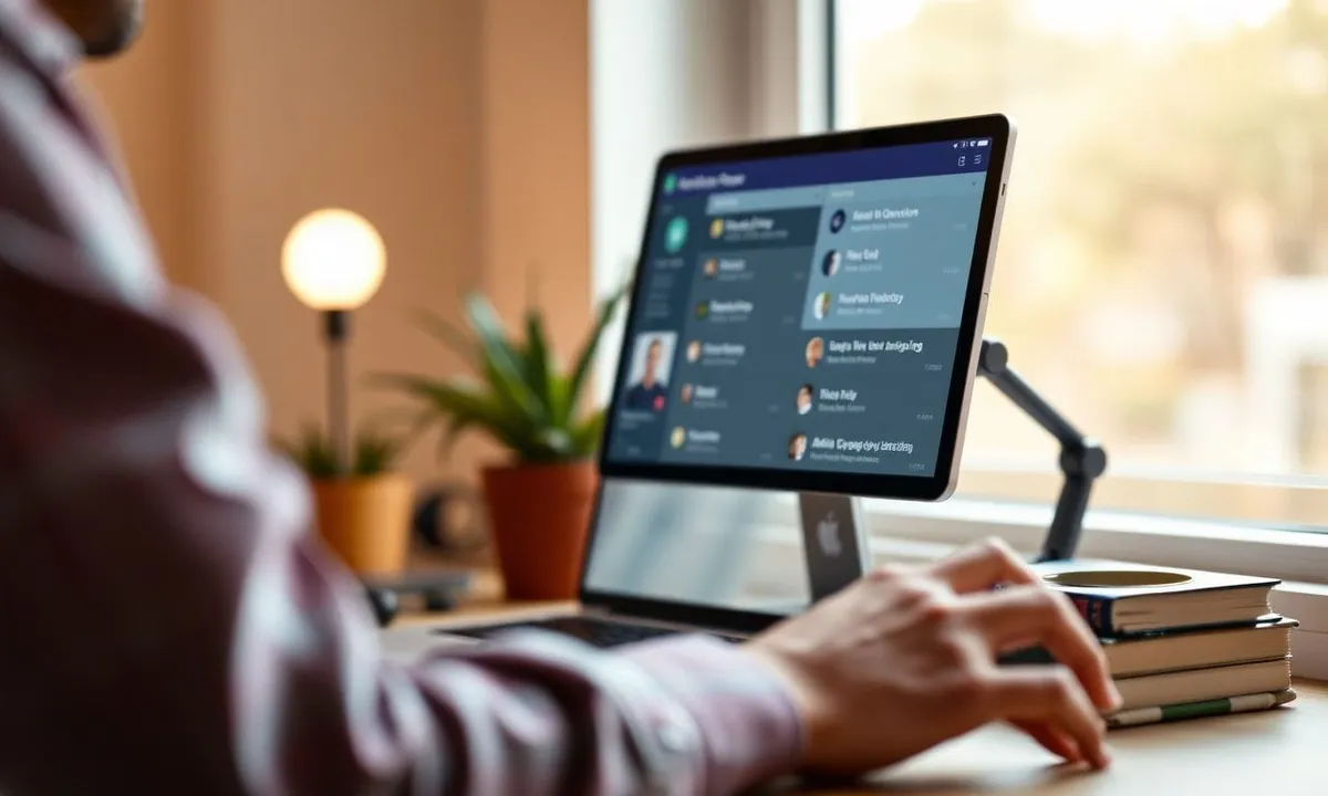 AI productivity assistant interface helping remote worker manage daily tasks