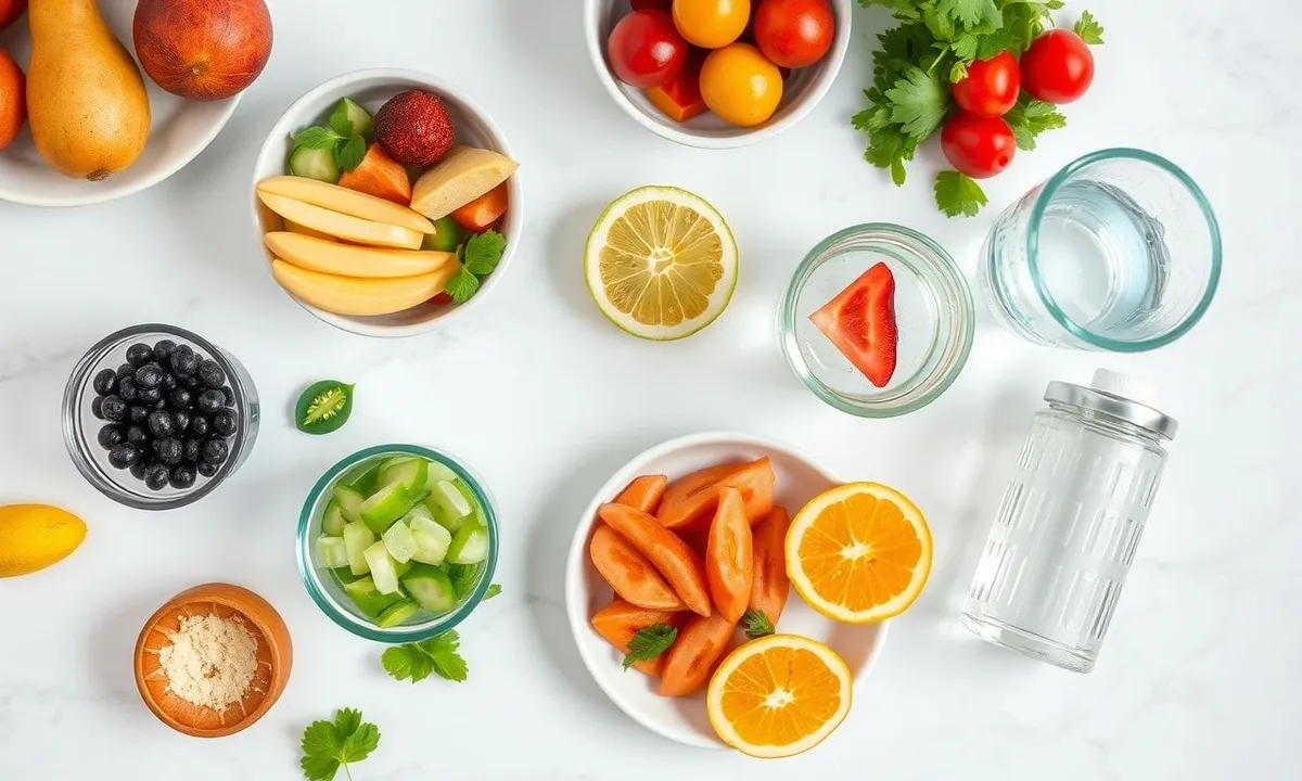 Healthy Indian snacks and hydration options