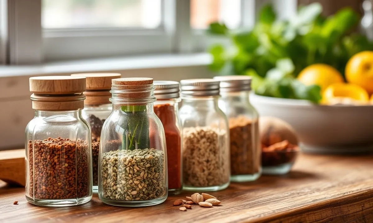 Fresh spices and herbs ready for home cooking