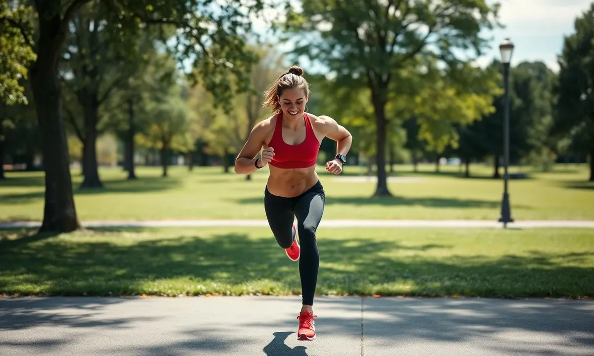 Active recovery workout outdoors in the park