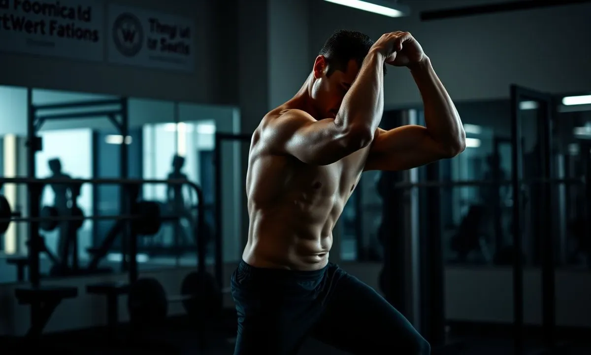 Person exercising with correct posture in gym