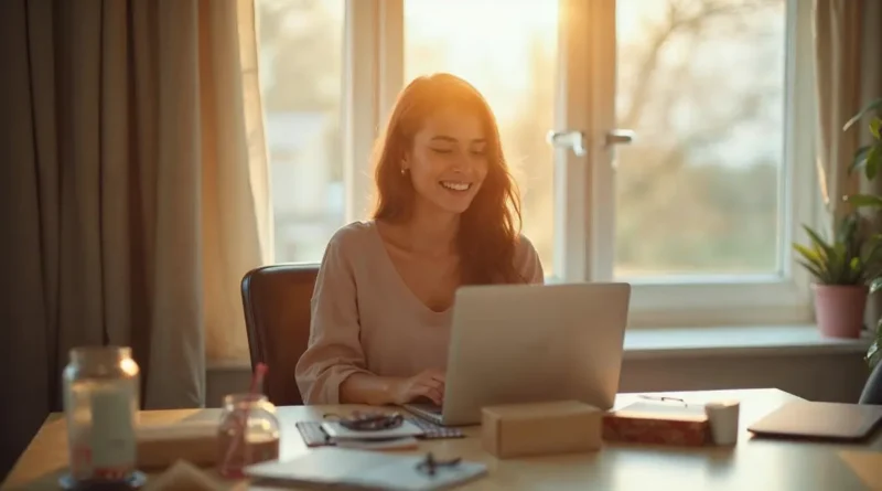 Young entrepreneur working from a coffee shop