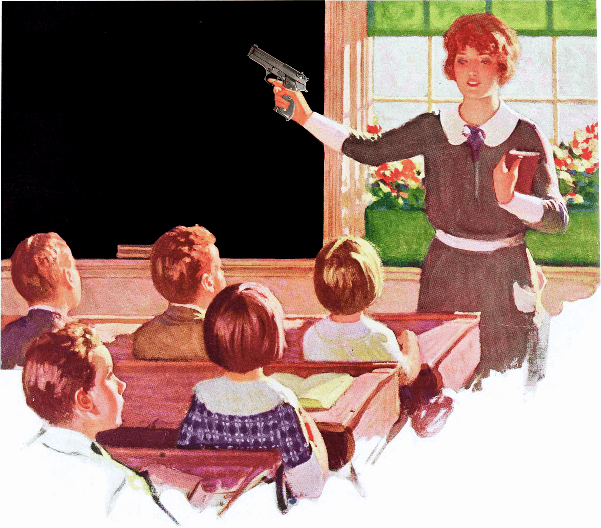 Teachers and students collaborating in a modern classroom setting with AI tools