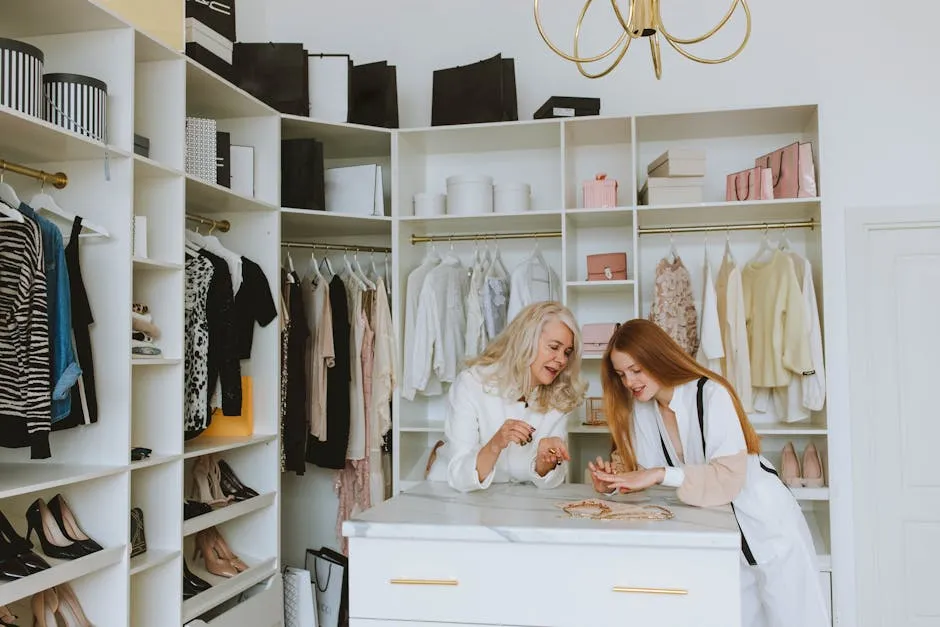 Stylish woman using capsule wardrobe in daily life