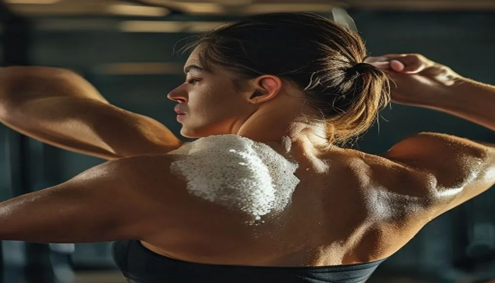 A person using a foam roller on their thoracic spine to improve mobility and posture
