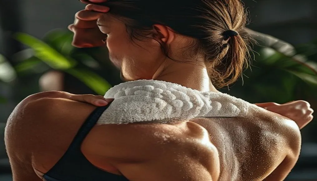A person using a foam roller on their thoracic spine to improve mobility and posture