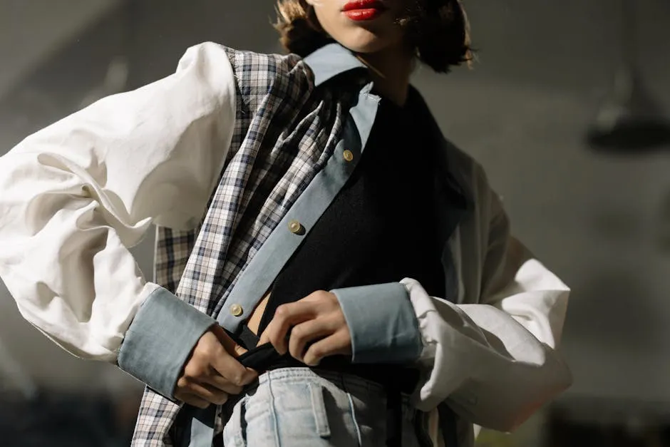 Stylish modern outfit combining contrasting colors and textures for 2026 streetwear