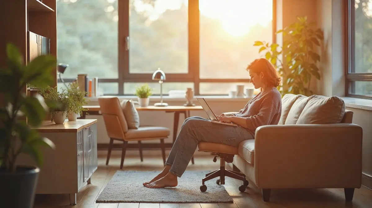 Woman practicing morning yoga for mental clarity and focus