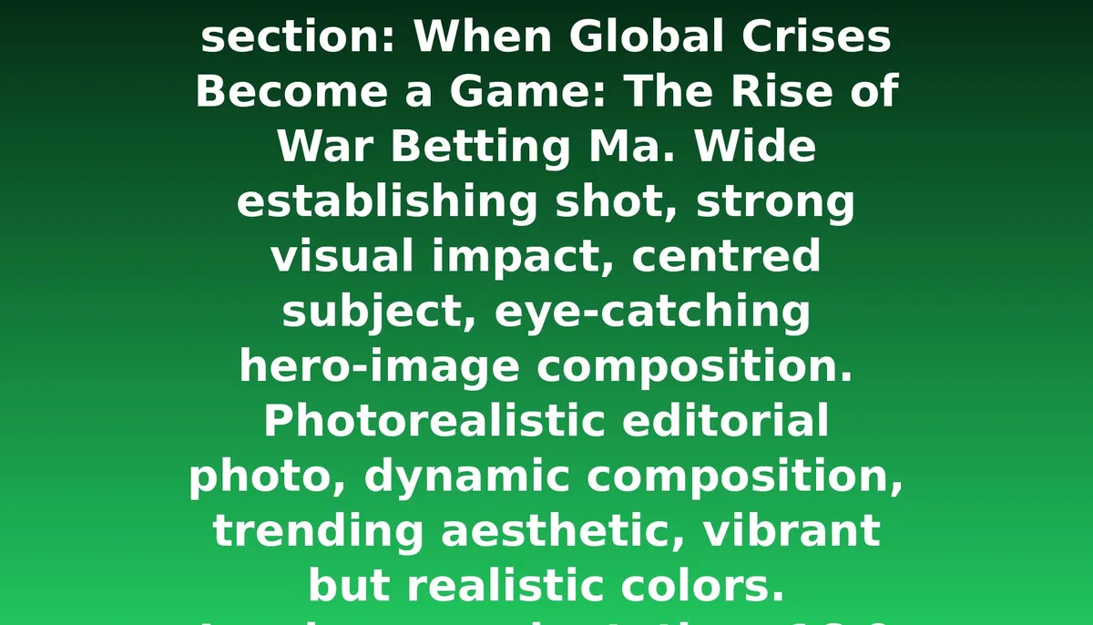 Digital interface displaying real-time odds on geopolitical events