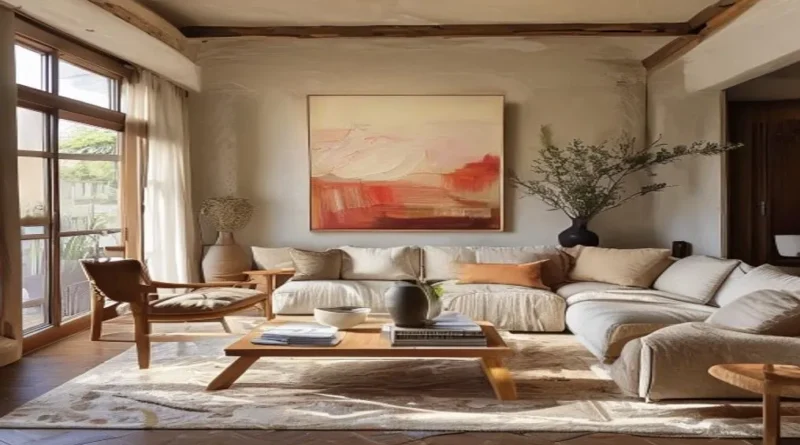 Japandi living room on a budget