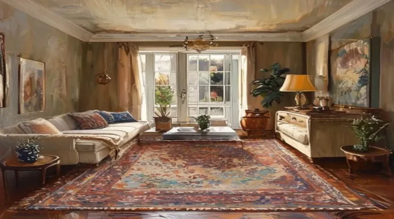 Small living room with perfectly sized rug