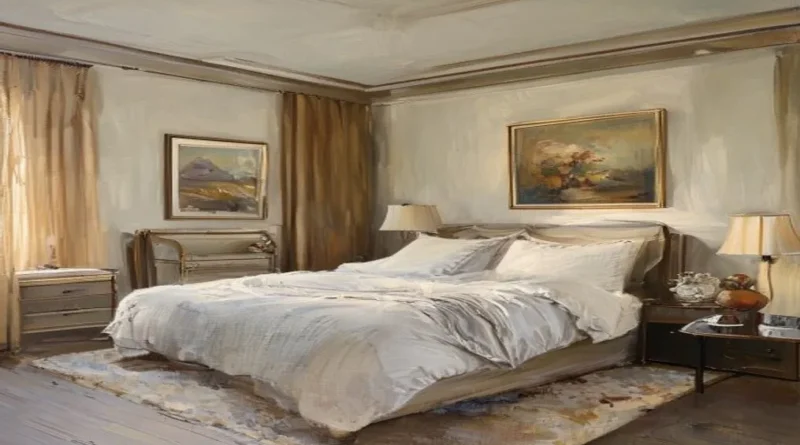 North-facing bedroom with warm white paint