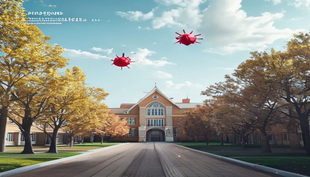 University campus alert banner for meningitis safety
