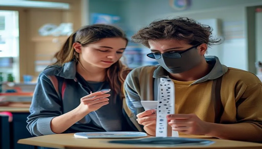 Student using digital thermometer, meningitis prevention at home