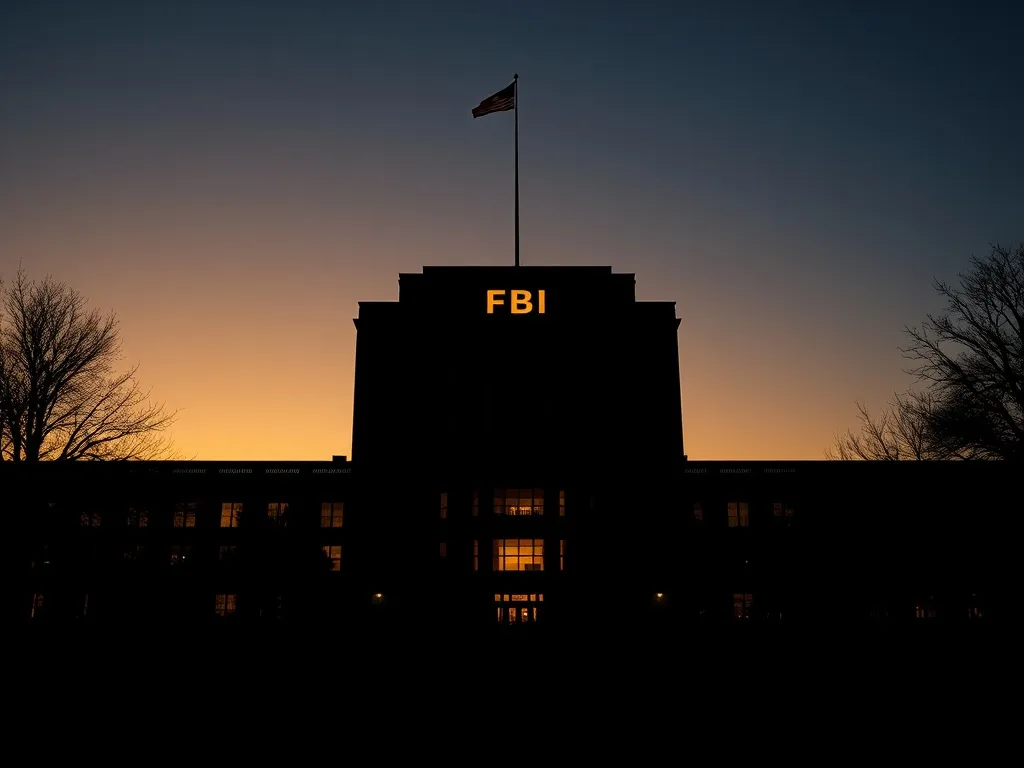 FBI headquarters silhouette