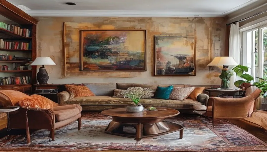 Cozy living room with mixed styles