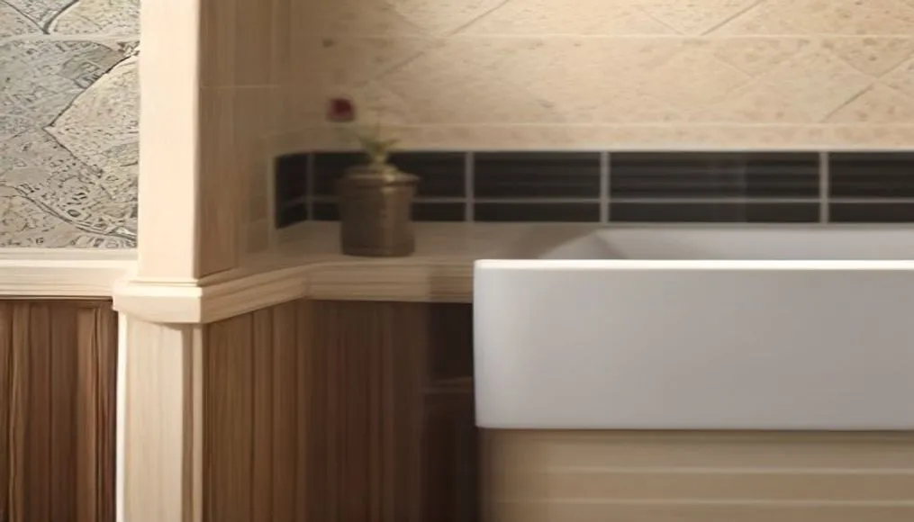 Close‑up of peel‑and‑stick backsplash pattern