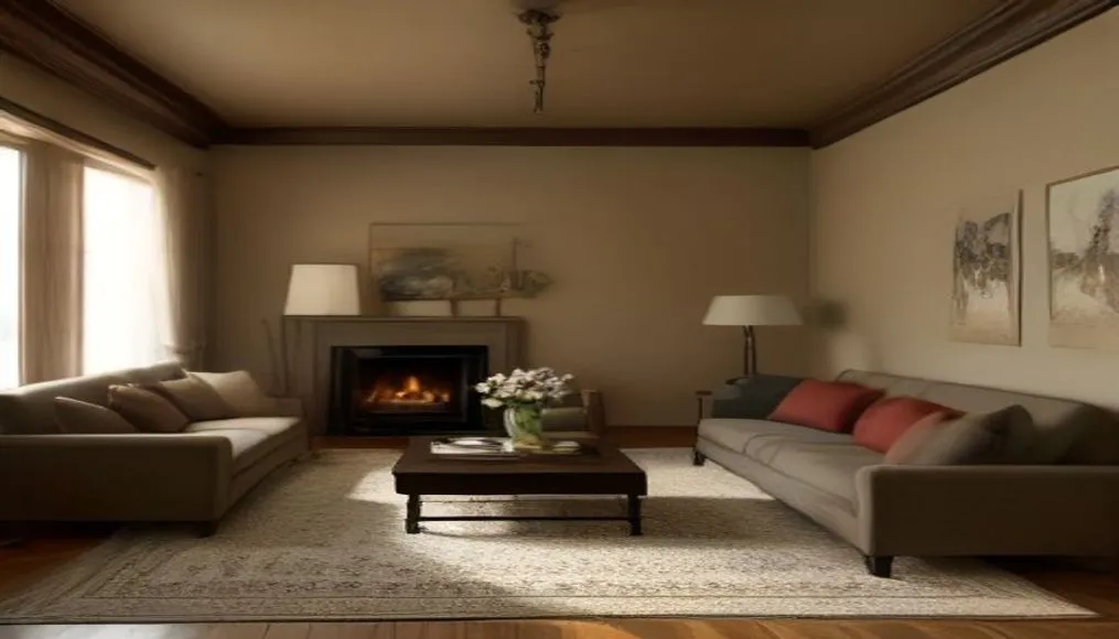 Cozy living room with perfectly sized rug