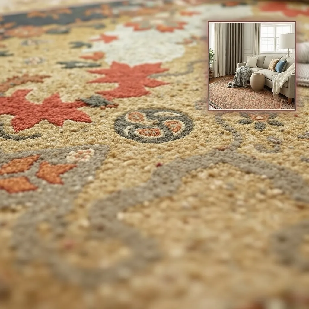 Rug installation with non‑slip pad