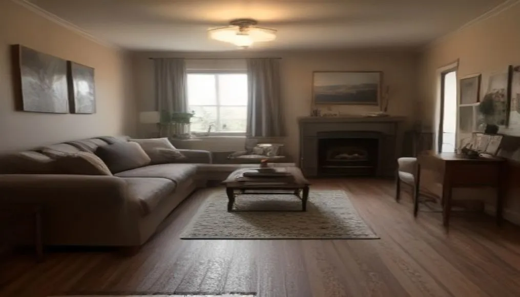 Rug secured with non‑slip pad and Command strips